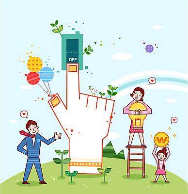 전신 식물 여자 남자 딸 어린이 돈 일러스트 전구 사다리 손가락 가정 가족 전등 서기 사람 소녀 성인 신체부위 세명 금융 경제 새싹 동전 저축 절약 백열등 가정경제 풍선 스위치 금융의날 국내일러스트 AI파일 손 컨셉 관계 모션 조명 도구 재산 파일형식 벡터 법정기념일