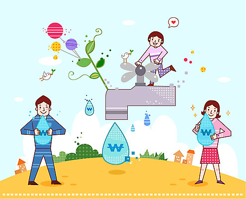 전신 식물 건축물 여자 남자 딸 아들 어린이 돈 일러스트 가정 가족 주택 서기 들기 사람 소녀 소년 성인 건물 세명 물 경제 새싹 저축 물방울 절약 수도꼭지 가정경제 수도 풍선 수도_상하수도 금융의날 국내일러스트 AI파일 자연요소 건축 컨셉 관계 모션 금융 재산 상하수도 파일형식 벡터 법정기념일