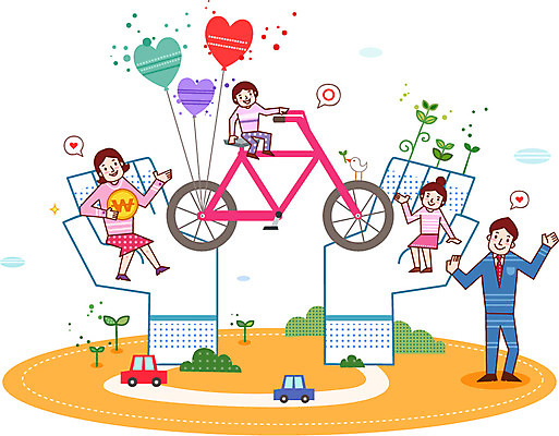 전신 식물 손 여자 남자 딸 아들 어린이 교통수단 돈 일러스트 가정 가족 자동차 서기 사람 앉기 소녀 소년 여러명 성인 신체부위 금융 경제 새싹 자전거 동전 저축 절약 가정경제 풍선 금융의날 국내일러스트 AI파일 육상교통 다수 교통 컨셉 관계 모션 바이크 재산 파일형식 벡터 법정기념일