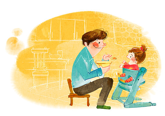 전신 PSD 라이프스타일 그릇 남자 딸 행복 음식 의자 일러스트 가족 밥 수저 들기 사람 앉기 성인 두명 라이프 자녀 아기 가족라이프 아빠 즐거움 이유식 남자만 부녀 국내일러스트 식기 감정 가구 관계 모션 생활 파일형식