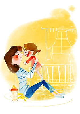 전신 PSD 라이프스타일 여자 딸 행복 일러스트 창문 가족 안기 엄마 사람 앉기 성인 두명 라이프 장난감 자녀 아기 가족라이프 커튼 우유병 젖병 즐거움 여자만 국내일러스트 감정 관계 모션 병_용기 생활 아기용품 우유 파일형식