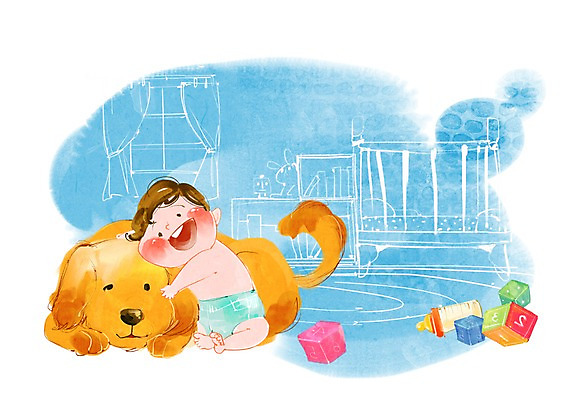 전신 PSD 동물 라이프스타일 남자 행복 어린이라이프 일러스트 한명 사람 앉기 라이프 반려동물 장난감 블록 아기 강아지 우유병 젖병 즐거움 남자만 남자한명만 아기만 남자아기만 남자아기한명만 국내일러스트 1 감정 어린이 모션 병_용기 생활 아기용품 우유 개 파일형식