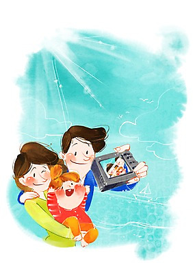 PSD 라이프스타일 여자 남자 딸 행복 포즈 일러스트 가족 엄마 서기 사람 상반신 성인 라이프 세명 카메라 사진촬영 자녀 아기 가족라이프 아빠 셀프카메라 즐거움 기념사진 국내일러스트 감정 관계 모션 생활 전자제품 촬영 파일형식