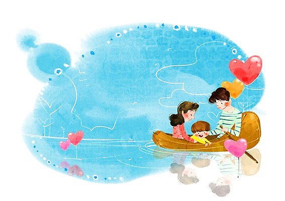 PSD 라이프스타일 여자 남자 행복 아들 일러스트 가족 엄마 사람 앉기 상반신 성인 라이프 세명 자녀 하트 아기 가족라이프 아빠 나룻배 즐거움 노 풍선 선박 국내일러스트 모양 감정 수상교통 배_교통 관계 모션 생활 파일형식