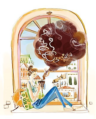 전신 PSD 라이프스타일 건축물 여자 여유 커피 음료 말풍선 쿠션 일러스트 창문 티타임 휴식 한명 들기 사람 앉기 성인 건물 라이프 컵 원두 차 커피잔 찻잔 낟알 여자만 여자한명만 성인여자만 성인만 국내일러스트 1 식기 건축 감정 컨셉 모션 잔 생활 파일형식