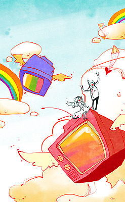 전신 PSD 구름 커플 여자 남자 무지개 날개 일러스트 상상 하늘 상상일러스트 서기 사람 앉기 성인 두명 판타지 텔레비전 꿈 열기구 하트 언론 소통 성인만 국내일러스트 자연요소 모양 컨셉 관계 항공교통 모션 전자제품 파일형식