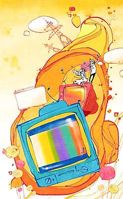 전신 PSD 구름 커플 여자 남자 일러스트 상상 하늘 상상일러스트 서기 사람 앉기 성인 두명 판타지 텔레비전 꿈 언론 소통 수신탑 성인만 국내일러스트 자연요소 컨셉 관계 모션 전자제품 탑 파일형식