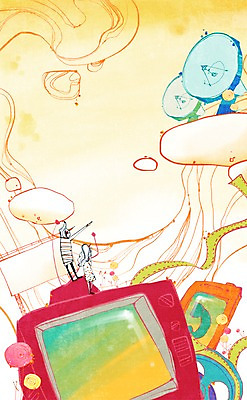 전신 PSD 구름 커플 여자 남자 일러스트 상상 하늘 안테나 상상일러스트 서기 사람 성인 두명 스마트폰 핸드폰 판타지 텔레비전 꿈 필름 언론 소통 성인만 국내일러스트 자연요소 컨셉 통신 관계 모션 전자제품 스마트기기 파일형식