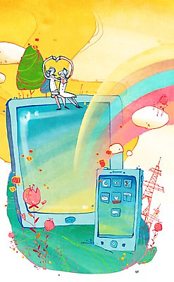 전신 PSD 나무 식물 구름 커플 여자 남자 무지개 일러스트 상상 하늘 상상일러스트 사람 앉기 손짓 성인 두명 스마트폰 핸드폰 스마트기기 판타지 태블릿 손들기 꿈 하트 전화기 언론 소통 수신탑 성인만 국내일러스트 자연요소 모양 컨셉 관계 모션 전자제품 탑 파일형식