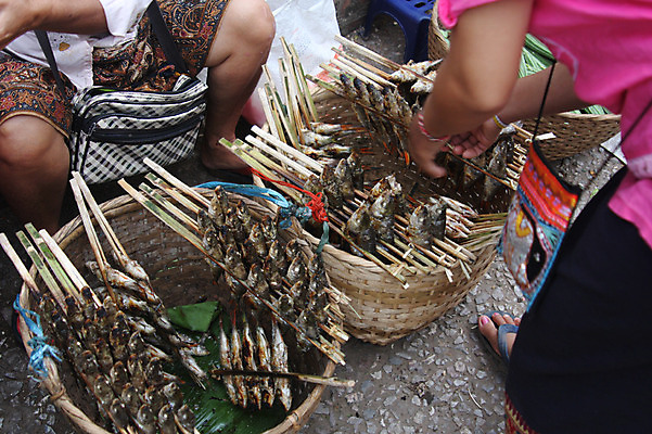 포토 JPG 주간 해외풍경 해외 아시아 음식 야외 두명 판매 바구니 해물요리 꼬치 상인 해산물 생선구이 라오스 재래시장 꼬치구이 성인만 국내포토 자연요소 나라 사람 풍경 시장 구이 생선요리 파일형식