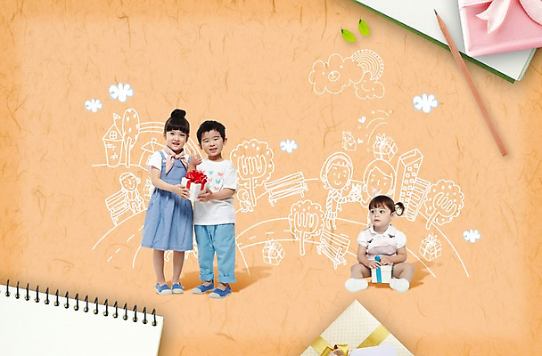 전신 PSD 서양인 외국인 편집 편집이미지 라이프스타일 여자 어린이교육 교육 남자 어린이라이프 어린이 지도 선물 서기 들기 사람 앉기 동양인 소녀 소년 세명 선물상자 필기구 연필 스케치북 조기교육 어린이만 이미지편집 모션 문구용품 학용품 인종 생활 상자 파일형식