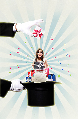 PSD 외국인 편집 편집이미지 손 원피스 여자 리본 포즈 장갑 신체 모션 선물 서기 미소 웃음 사람 손짓 이벤트 상반신 20대 성인 신체부위 장식 선물상자 상자 마술 양손 즐거움 마술도구 마술사모자 흰장갑 청년만 성인만 이미지편집 모자_잡화 잡화 옷 감정 표정 인종 청년 도구 파일형식