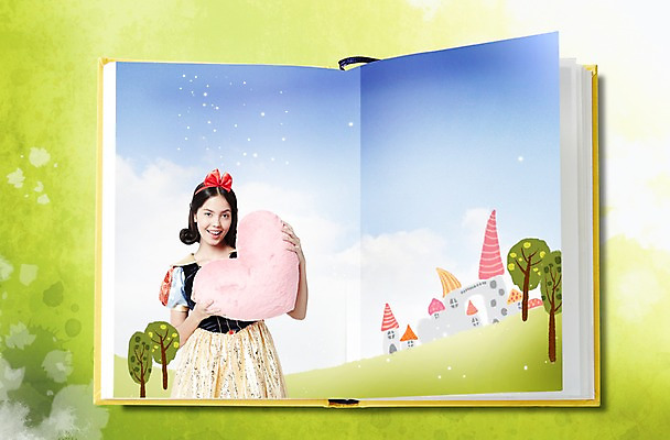 PSD 외국인 나무 식물 편집 편집이미지 여자 하늘 한명 미소 들기 사람 상반신 20대 성인 앞모습 책 펼침 하트 풀 성 동화책 하트쿠션 백설공주 동화나라 청년만 성인만 이미지편집 모양 1 건축물 뷰포인트 쿠션 모션 동화 표정 인종 청년 공주님 파일형식