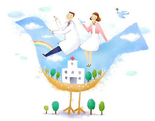 전신 PSD 나무 식물 동물 구름 건축물 여자 남자 무지개 일러스트 의학 조류 하늘 건강 병원 사람 앉기 성인 두명 건물 치료 건강관리 간호사 의료진 의사 도움 보호 질병 복지 질병관리 비둘기 성인만 국내일러스트 자연요소 직업 건축 컨셉 모션 관리 사회이슈 파일형식