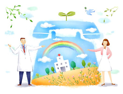 전신 PSD 나무 식물 동물 구름 건축물 여자 남자 꽃 무지개 일러스트 의학 조류 건강 병원 서기 사람 성인 두명 건물 치료 건강관리 간호사 의료진 의사 나뭇가지 도움 보호 질병 전화기 복지 질병관리 통화 성인만 국내일러스트 자연요소 직업 건축 컨셉 모션 관리 사회이슈 파일형식