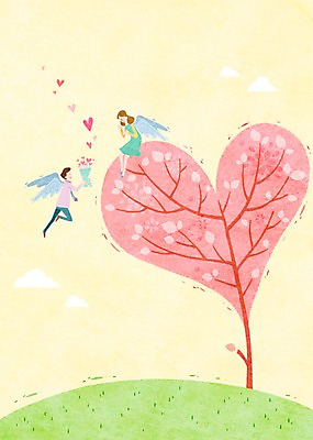 전신 PSD 나무 식물 커플 여자 남자 꽃다발 커플라이프 백그라운드 프로포즈 날개 일러스트 상상 상상일러스트 사랑 사람 앉기 초원 성인 두명 하트 천사날개 성인만 국내일러스트 모양 라이프스타일 꽃 감정 관계 모션 천사 파일형식