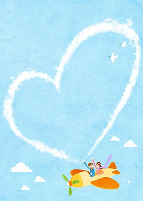 PSD 동물 구름 커플 여자 남자 커플라이프 백그라운드 일러스트 상상 조류 하늘 비행기 상상일러스트 사랑 사람 앉기 상반신 성인 두명 하트 비행 성인만 국내일러스트 자연요소 모양 라이프스타일 감정 관계 항공교통 모션 대중교통 파일형식