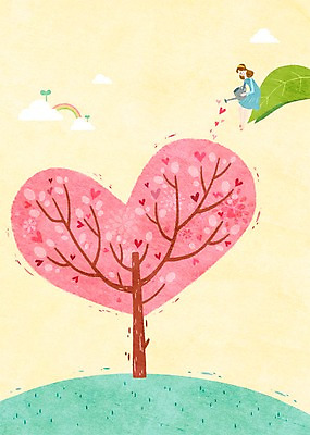 전신 PSD 나무 식물 여자 백그라운드 일러스트 상상 나뭇잎 상상일러스트 사랑 한명 사람 앉기 초원 성인 물뿌리개 하트 원예 여자만 여자한명만 성인여자만 성인만 국내일러스트 모양 1 감정 잎 모션 취미 파일형식