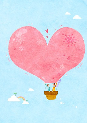 PSD 구름 커플 여자 남자 커플라이프 백그라운드 일러스트 상상 하늘 상상일러스트 사랑 서기 사람 상반신 성인 두명 기구 열기구 하트 성인만 국내일러스트 자연요소 모양 라이프스타일 감정 관계 항공교통 모션 파일형식