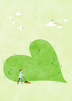 전신 PSD 식물 동물 구름 남자 백그라운드 일러스트 상상 조류 하늘 상상일러스트 사랑 한명 서기 사람 잔디 성인 기계 하트 풀 남자만 남자한명만 성인남자만 성인만 국내일러스트 자연요소 모양 1 감정 모션 파일형식