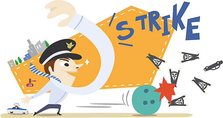 전신 나무 식물 건축물 남자 일러스트 자동차 서기 사람 풍경 여러명 성인 건물 범죄 경찰 볼링 범죄인 법 볼링공 경찰복 경찰차 정의 죄인 남자만 성인남자만 성인만 국내일러스트 AI파일 직업 건축 육상교통 다수 유니폼 공 모션 구기 볼링용품 파일형식 벡터