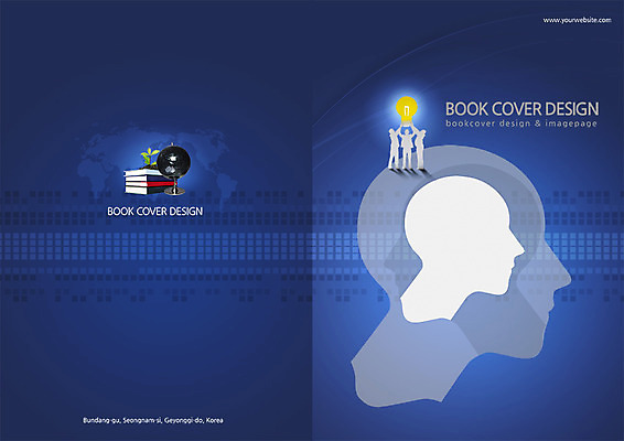 PSD 식물 템플릿 편집 표지디자인 북디자인 출판디자인 교육 표지 컬러 백그라운드 세계지도 지도 북커버 전구 협력 사람 팜플렛 여러명 책 파란색 글로벌 지구본 머리 새싹 두뇌 이미지템플릿 다수 신체부위 세계 뇌 파일형식