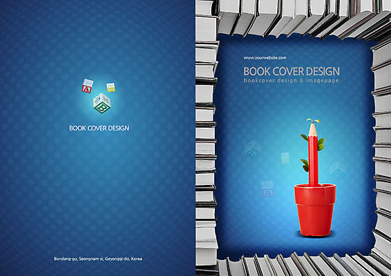 PSD 식물 템플릿 편집 표지디자인 북디자인 출판디자인 교육 표지 화분 컬러 백그라운드 북커버 프레임 팜플렛 사람없음 책 파란색 연필 새싹 블록 교구 이미지템플릿 학용품 필기구 파일형식