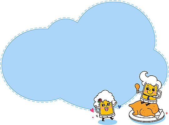 캐릭터 식기 접시 배너 음료 음식 백그라운드 말풍선 일러스트 안내 프레임 맥주 주류 생맥주 틀 들기 사람없음 컵 귀여움 통닭 치킨 공백 메모지 알림 안주 닭다리 치맥 일러캐릭터 AI파일 컨셉 모션 사무용품 닭고기요리 파일형식 벡터