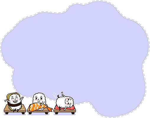 캐릭터 배너 음식 백그라운드 말풍선 일러스트 밥 안내 프레임 도마 틀 사람없음 귀여움 공백 초밥 메모지 알림 생선초밥 계란말이 새우초밥 연어초밥 일본음식 일러캐릭터 AI파일 컨셉 주방용품 새우 사무용품 계란요리 연어 파일형식 벡터