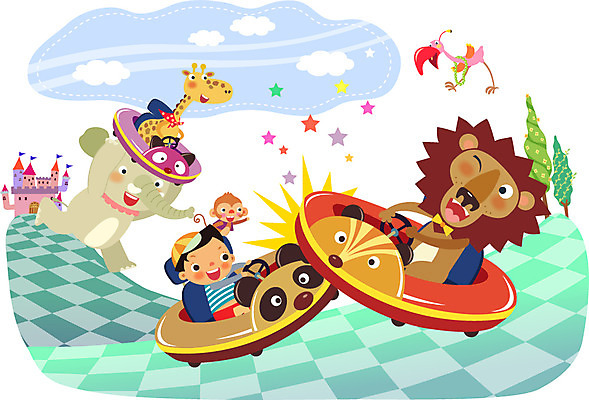 나무 식물 동물 구름 건축물 남자 어린이 일러스트 포유류 자동차 조류 하늘 코끼리 함께함 한명 사람 앉기 소년 상반신 건물 놀이공원 원숭이 성 놀이기구 사자 기린 즐거움 어린이세상 소통 범퍼카 천진난만 남자만 남자한명만 어린이만 소년만 소년한명만 국내일러스트 AI파일 자연요소 1 건축 감정 육상교통 컨셉 모션 테마파크 파일형식 벡터