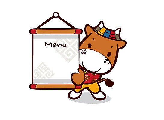 캐릭터 동물캐릭터 일러스트 홍보캐릭터 안내 프레임 알림판 육류 사람없음 요식업 소고기 소 전통의상 한복 알림 메뉴 한우 소캐릭터 전통프레임 일러캐릭터 AI파일 동물 한국전통 전통 산업 식재료 포유류 파일형식 벡터