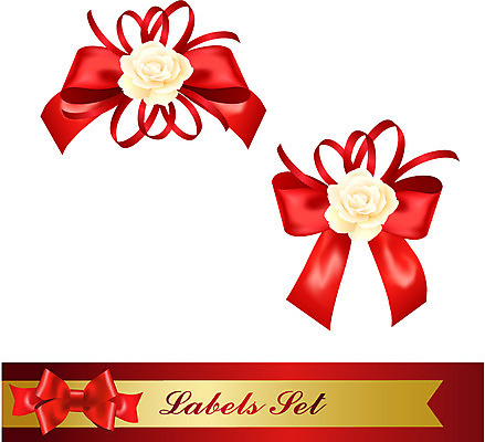 모양 식물 꽃 리본 백그라운드 일러스트 선물 이벤트 사람없음 장식 세트 장미 라벨 끈 심볼 오브젝트 국내일러스트 AI파일 프레임 파일형식 벡터