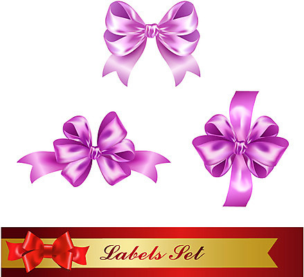 모양 리본 백그라운드 일러스트 선물 이벤트 사람없음 장식 세트 라벨 끈 심볼 오브젝트 국내일러스트 AI파일 프레임 파일형식 벡터