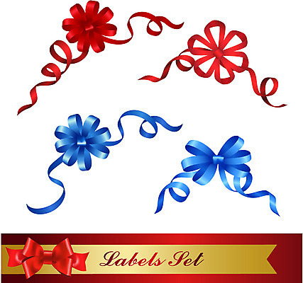 모양 리본 백그라운드 일러스트 선물 이벤트 사람없음 장식 세트 라벨 끈 심볼 오브젝트 국내일러스트 AI파일 프레임 파일형식 벡터