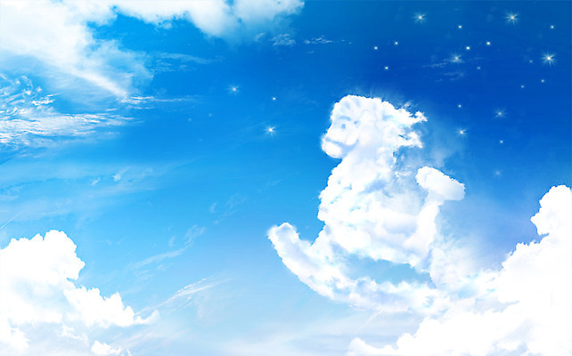 모양 PSD 구름 편집 편집이미지 백그라운드 자연 포토일러 하늘 합성일러스트 풍경 사람없음 장난감 말_게임 목마 편집일러스트 이미지편집 자연요소 생태계 파일형식