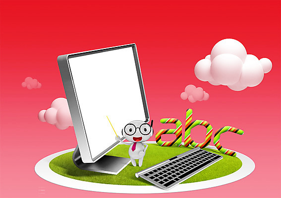 PSD 구름 캐릭터 알파벳 영어 교육 안경 백그라운드 일러스트 홍보캐릭터 하늘 교육캐릭터 3D캐릭터 들기 사람없음 컴퓨터 스크린 모니터 키보드 막대기 소문자 일러캐릭터 자연요소 문자 잡화 모션 전자제품 파일형식