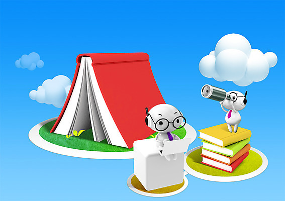 PSD 식물 구름 캐릭터 응시 교육 백그라운드 일러스트 홍보캐릭터 하늘 교육캐릭터 3D캐릭터 잔디 사람없음 책 노트북 쌓기 블록 망원경 관찰 풀 일러캐릭터 자연요소 시선 모션 전자제품 파일형식