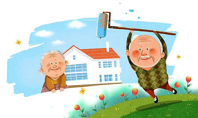 전신 PSD 식물 라이프스타일 건축물 부부 커플 여자 할아버지 노년 남자 꽃 할머니 일러스트 주택 건강 관리 서기 들기 사람 잔디 성인 두명 건물 라이프 실버라이프 노후 건강관리 노부부 페인트 페인트칠 사회 실버 보호 복지 롤 노인만 성인만 국내일러스트 건축 컨셉 관계 모션 페인팅 생활 사회이슈 공동체 파일형식