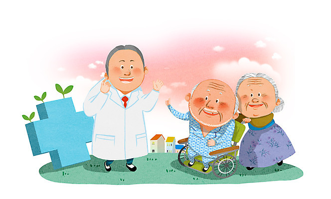 전신 PSD 라이프스타일 건축물 부부 커플 여자 할아버지 노년 남자 할머니 일러스트 건강 병원 관리 서기 사람 앉기 성인 건물 라이프 세명 실버라이프 노후 건강관리 노부부 환자 의사 가운 의사가운 사회 실버 보호 복지 휠체어 환자복 노인만 성인만 국내일러스트 옷 건축 컨셉 의학 관계 모션 생활 의료진 사회이슈 공동체 파일형식