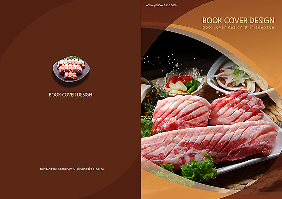 PSD 템플릿 편집 그릇 접시 표지디자인 북디자인 출판디자인 표지 한식 음식 백그라운드 북커버 고추 양파 마늘 생고기 육류 팜플렛 사람없음 식당 이미지템플릿 식기 채소 식재료 상점 파일형식