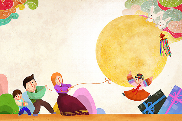 전신 PSD 동물 구름 한국문화 한국전통 여자 명절 남자 딸 아들 어린이 백그라운드 일러스트 가족 엄마 선물 서기 사람 소녀 소년 여러명 선물상자 추석 보름달 달 토끼 끈 아빠 당기기 전통의상 한복 추석선물 국내일러스트 자연요소 동양문화 전통 기념일 다수 포유류 관계 모션 한국 반려동물 상자 파일형식 명절선물