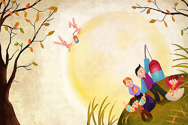 전신 PSD 나무 식물 동물 한국문화 한국전통 여자 명절 남자 딸 아들 어린이 백그라운드 일러스트 가족 엄마 조명 서기 들기 사람 소녀 소년 초원 여러명 추석 보름달 달 토끼 풀 아빠 전통의상 한복 국내일러스트 자연요소 동양문화 전통 기념일 다수 포유류 관계 모션 한국 반려동물 파일형식