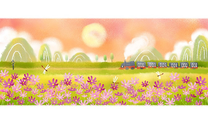 PSD 나무 식물 동물 구름 한국전통 계절 명절 곤충 백그라운드 꽃밭 일러스트 자연 하늘 산 풍경 사람없음 추석 가을풍경 기차 보름달 달 가을 잠자리 코스모스 초크일러스트 가을배경 국내일러스트 자연요소 전통 기념일 꽃 육상교통 대중교통 한국 생태계 파일형식 가을_계절