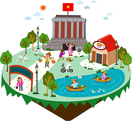 나무 구름 여자 남자 호수 해외여행 여행 가로등 과일 일러스트 오리 논 사람 여러명 건물 태양 여행객 계란 자전거 도시 닭 표지판 국기 나룻배 베트남 시티라이프 지게 아오자이 마우솔레움 국내일러스트 AI파일 자연요소 식물 해외 라이프스타일 건축물 공공시설 다수 농업 배_교통 조류 알림판 알 바이크 동남아시아 전통의상 하노이 파일형식 벡터