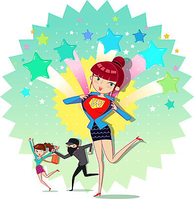 우먼라이프 여자 남자 별 일러스트 사람 성인 세명 영웅 원더우먼 슈퍼우먼 성인만 국내일러스트 AI파일 자연요소 라이프스타일 파일형식 벡터