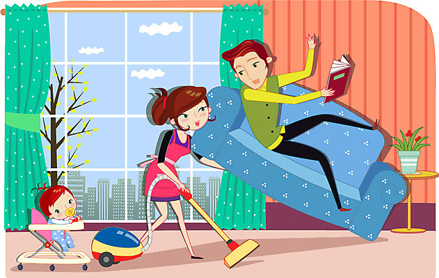 나무 구름 우먼라이프 여자 남자 가사 일러스트 창문 남편 실내 들기 사람 세명 소파 힘 육아 에너지 아기 커튼 청소 청소기 슈퍼맘 보행기 슈퍼우먼 국내일러스트 AI파일 자연요소 식물 라이프스타일 의자 모션 내부 전자제품 청소도구 주부 파일형식 벡터