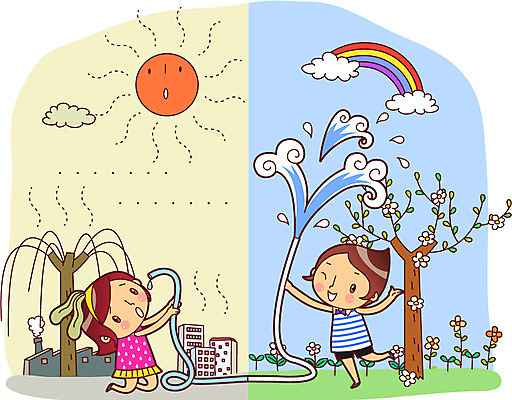 전신 나무 식물 구름 여자 남자 꽃 어린이 캠페인 무지개 일러스트 공장 건조 미소 웃음 사람 소녀 빌딩 소년 두명 건물 물 태양 자연보호 그린캠페인 절약 보호 자연재해 재해 호스 물절약 물부족 사막화 물뿌리기 어린이만 국내일러스트 AI파일 자연요소 건축물 컨셉 공업 모션 자연 표정 사회이슈 지구온난화 파일형식 벡터