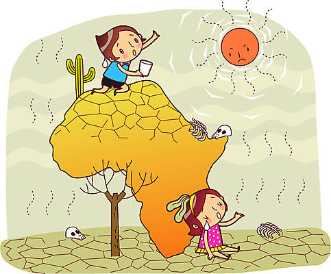 나무 식물 여자 남자 어린이 캠페인 일러스트 해골 선인장 건조 사람 소녀 소년 두명 물 태양 자연보호 그린캠페인 사막 절약 보호 자연재해 물컵 재해 물절약 물부족 지구온난화 사막화 아프리카지도 어린이만 국내일러스트 AI파일 자연요소 컨셉 지도 자연 뼈 컵 사회이슈 기후변화 파일형식 벡터