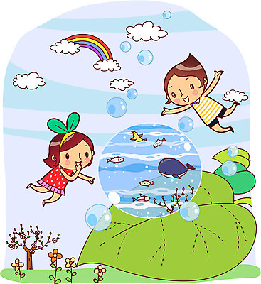 전신 나무 식물 구름 여자 남자 꽃 어린이 캠페인 바다 무지개 잎 일러스트 나뭇잎 어류 미소 웃음 사람 소녀 소년 두명 물 새싹 자연보호 그린캠페인 물방울 절약 보호 고래 물절약 어린이만 국내일러스트 AI파일 자연요소 컨셉 포유류 자연 표정 수중동물 파일형식 벡터