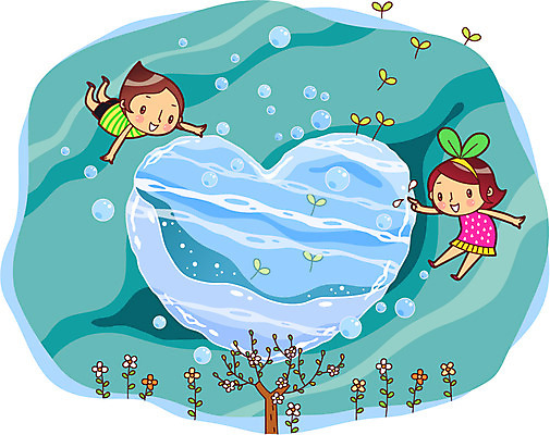 전신 나무 식물 여자 남자 꽃 어린이 캠페인 바다 일러스트 미소 웃음 사람 두명 물 새싹 자연보호 그린캠페인 물방울 하트 절약 보호 물절약 어린이만 국내일러스트 AI파일 자연요소 모양 컨셉 자연 표정 파일형식 벡터